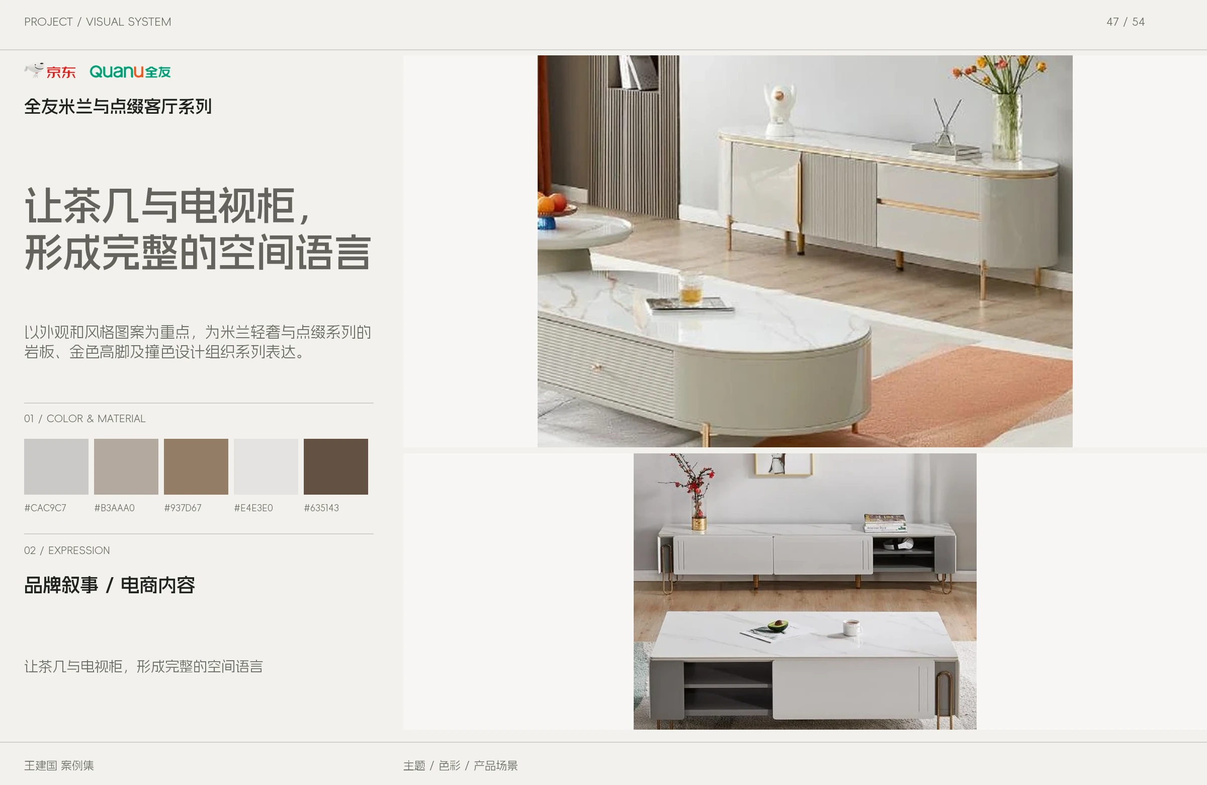 全友米兰与点缀客厅系列主题与图像设计版面