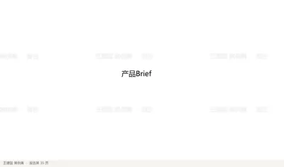 产品Brief