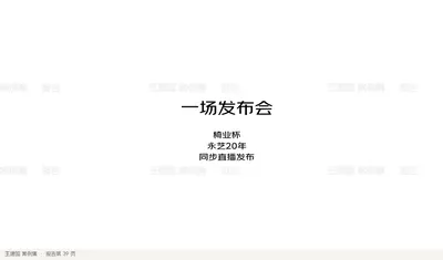 一场发布会