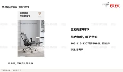 三档后仰调节